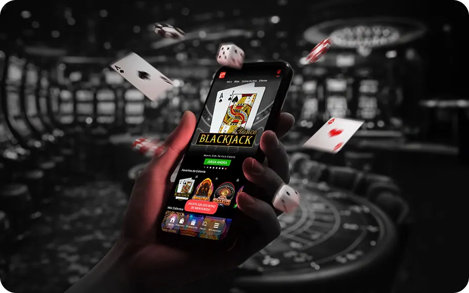 Casino móvil de Caliente con una mesa de blackjack